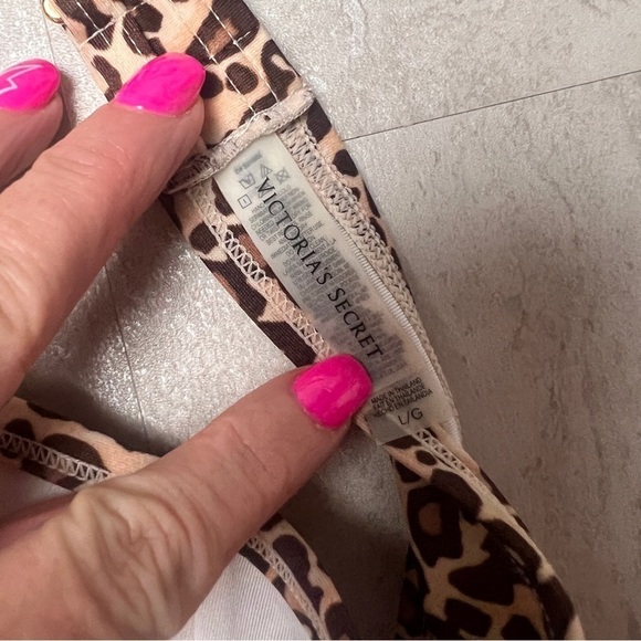 Victoria's Secret Forever Sexy bikini floral leopard animal print large - Picture 16 of 16